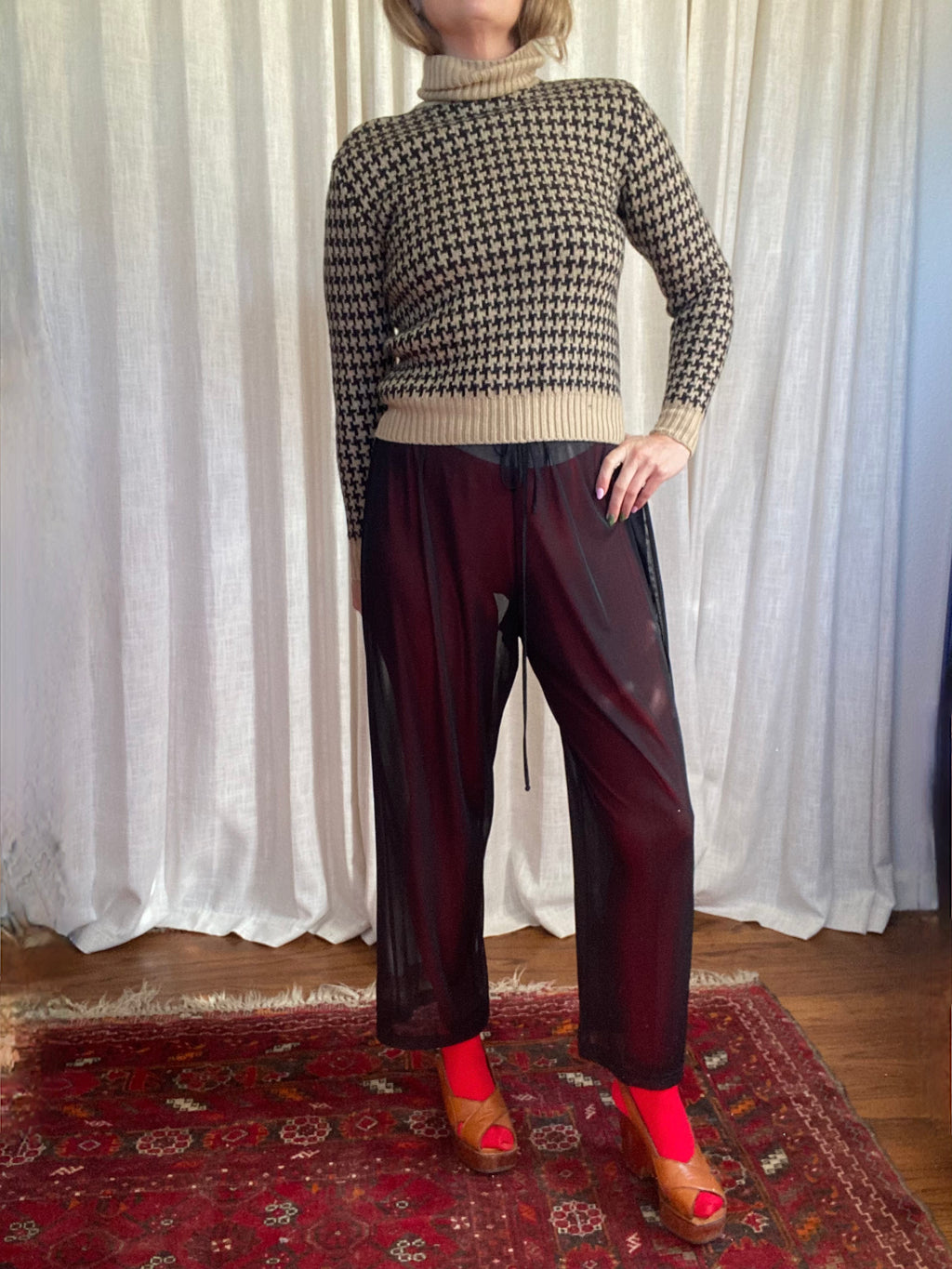 VINTAGE SHEER DRAWSTRING PANTS