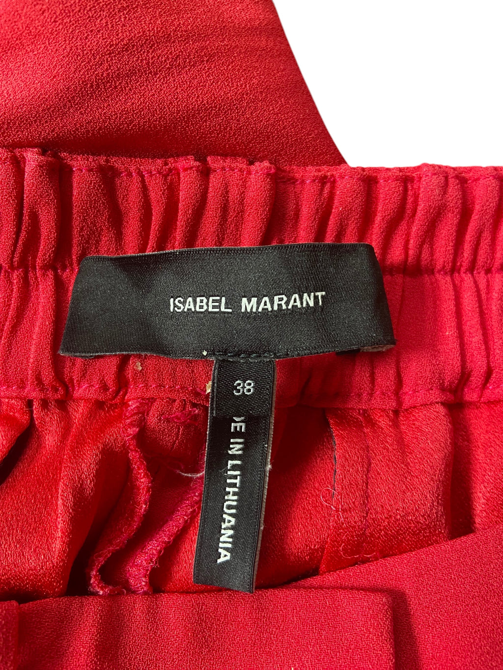 Red Viscose/Acetate Trousers — Isabel Marant