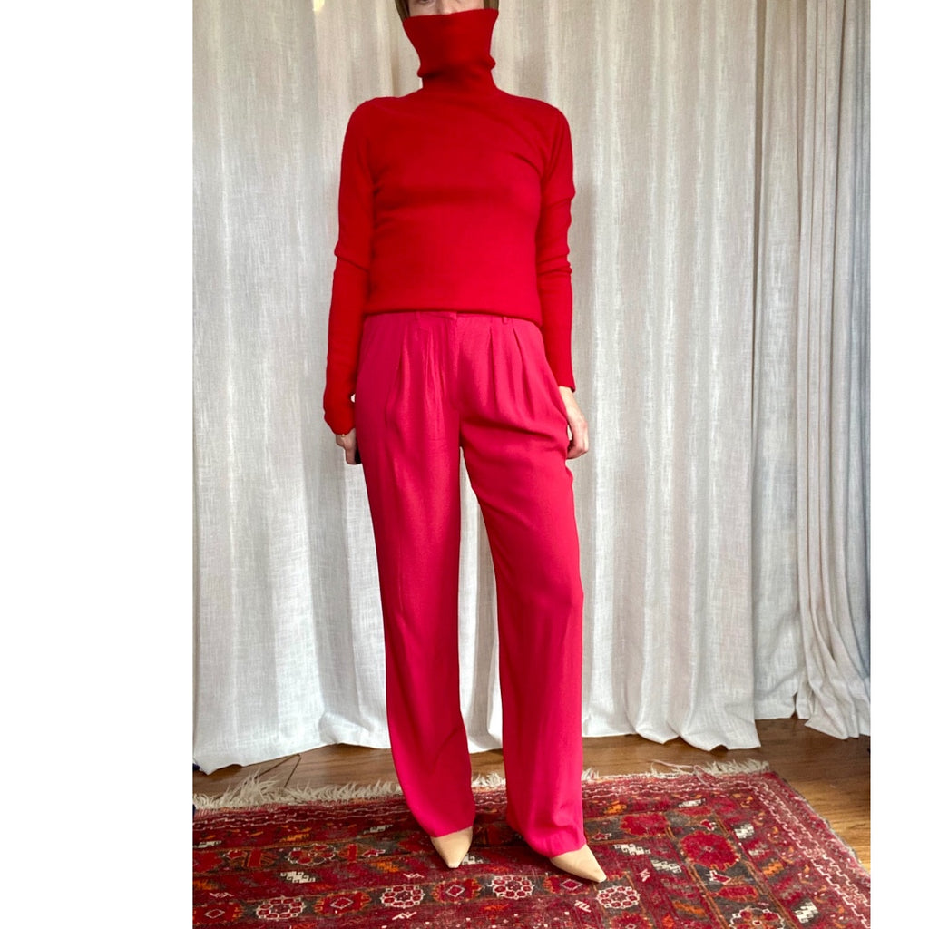 Red Viscose/Acetate Trousers — Isabel Marant